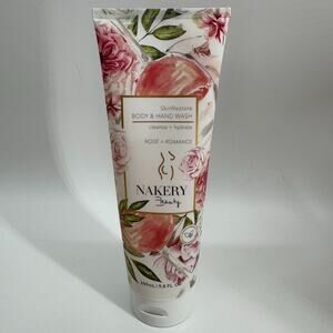 Nakery Beauty SkinRestore Body & Hand Wash Rose + Romance 9.8 oz - New & Sealed